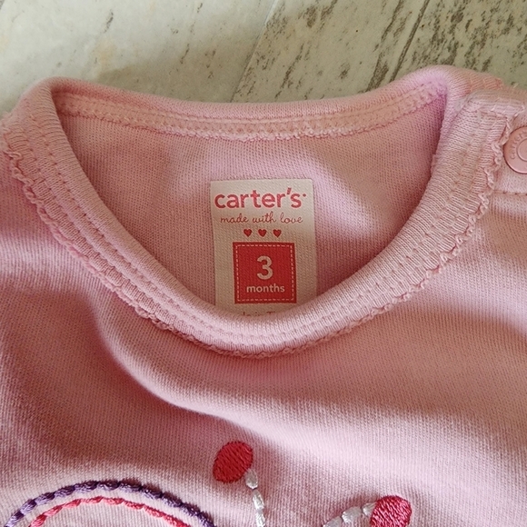 Carter's pink bodysuits with butterflies (set of 2) Size 3 mo - Picture 6 of 13